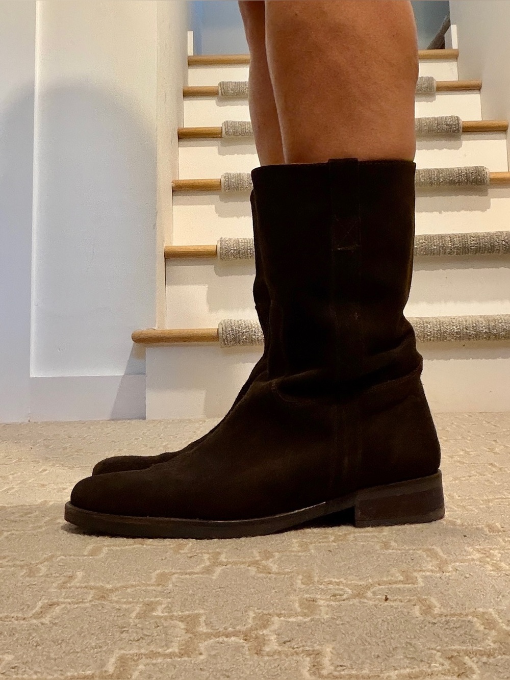 J. Crew Brown Suede Mid-Calf Boots - Picture 6 of 9